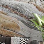 Fototapet Straturi de roci naturale cu tonuri de pământ.