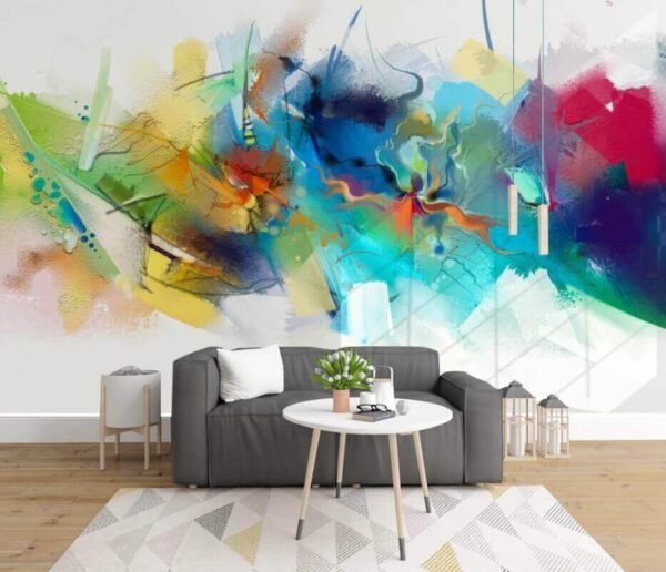 Fototapet Pictură colorată de flori