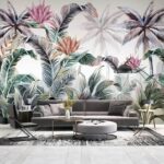 Fototapet Paradis tropical cu frunziș luxuriant.