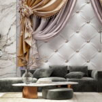 Fototapet Draperii elegante și țesături decorative.