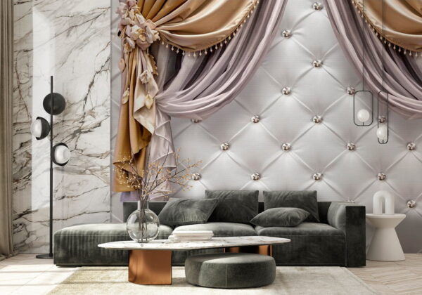 Draperii elegante și țesături decorative Fototapet Draperii elegante și țesături decorative