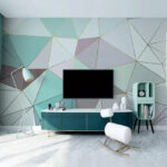 Fototapet Pastel geometric abstract model de design.