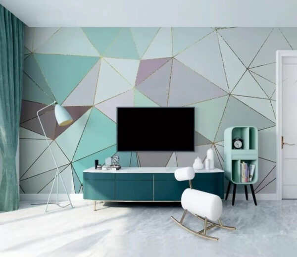 Pastel geometric abstract model de design Fototapet Pastel geometric abstract model de design