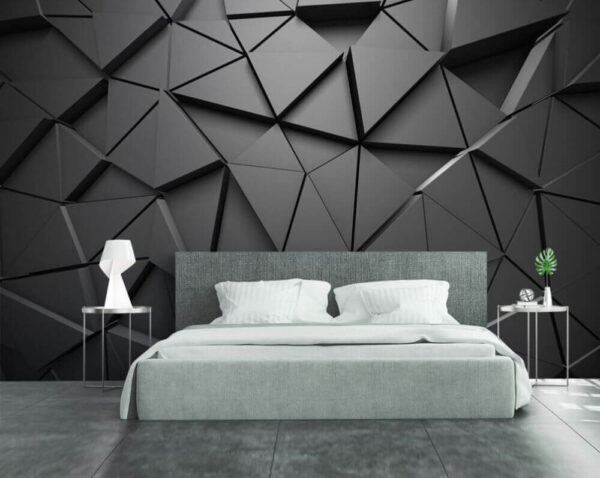 Model abstract geometric monocrom Fototapet Model abstract geometric monocrom