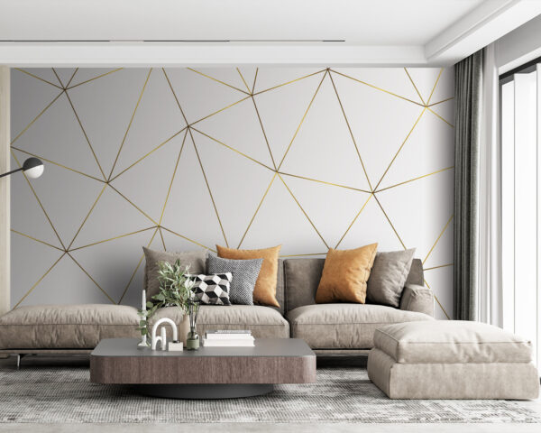 Model geometric cu linii subțiri Fototapet Model geometric cu linii subțiri