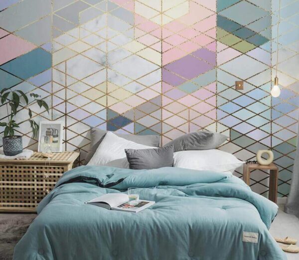 Fototapet Model colorat de triunghiuri