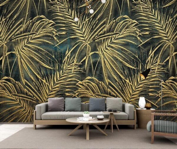 Frunze tropicale cu modele unice Fototapet Frunze tropicale cu modele unice