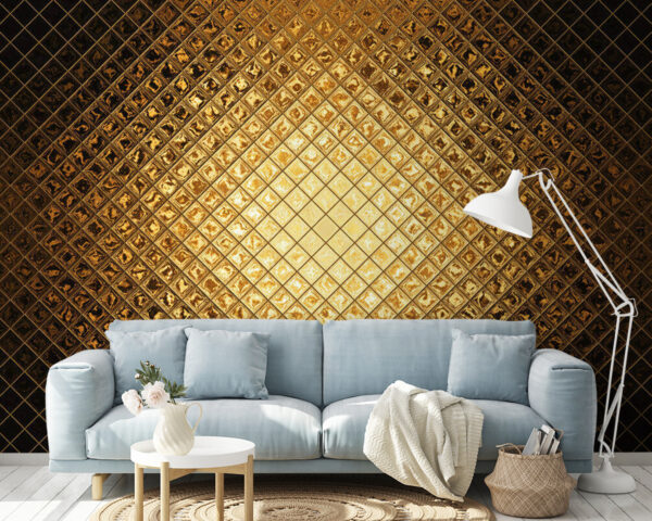 Design geometric strălucitor cu model de diamant Fototapet Design geometric strălucitor cu model de diamant