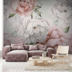 Fototapet Design delicat cu model floral de epocă.