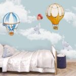 Fototapet Balon cu aer cald pe cer