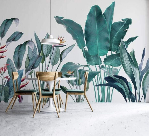 Frunziș tropical cu culori vii Fototapet Frunziș tropical cu culori vii