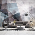 Fototapet Model geometric abstract în scară de gri.
