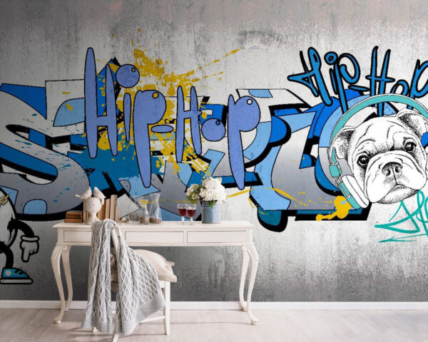 Graffiti pe un perete Fototapet Graffiti pe un perete