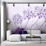 Fototapet Fluture violet cu aripile desfăcute