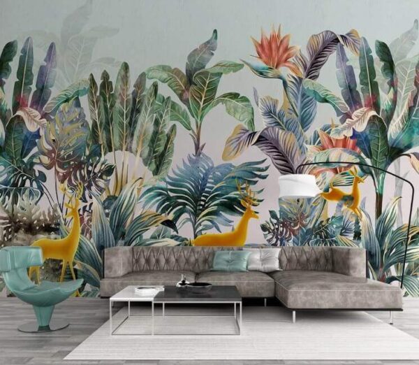 Fototapet Fototapet Grup de plante și animale (SKU: u41740)