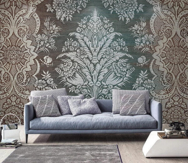 Fototapet Model de design floral intricat afișat