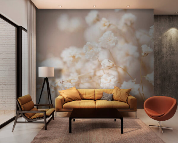 Fototapet Aranjament floral alb delicat