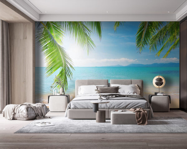 Paradis tropical sub cerul însorit Fototapet Paradis tropical sub cerul însorit