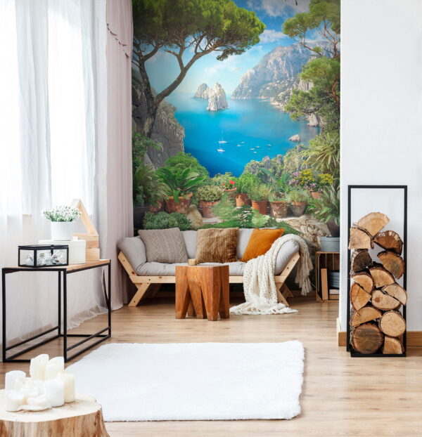 Fototapet Vedere a oceanului de pe o stâncă