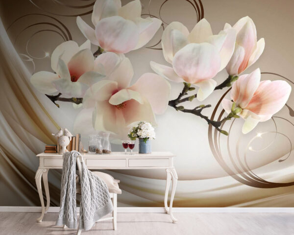 Fototapet Flori delicate pe un fundal blând