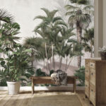 Fototapet Paradis tropical cu verdeață luxuriantă.