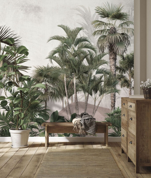 Paradis tropical cu verdeață luxuriantă Fototapet Paradis tropical cu verdeață luxuriantă