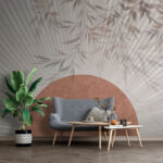 Fototapet Umbra de frunze pe un perete