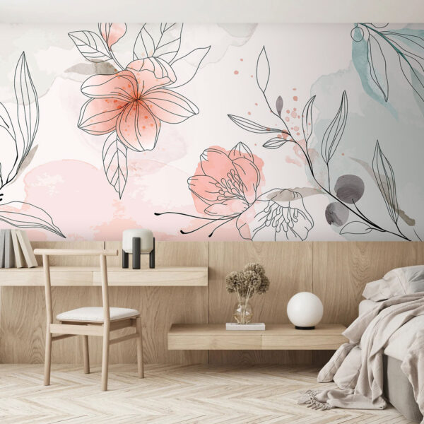 Desenul unei flori Fototapet Desenul unei flori