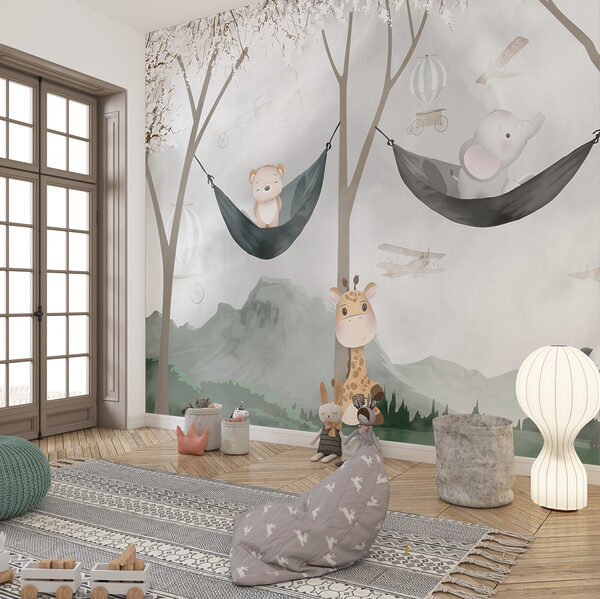 Desen animat al unui panda Fototapet Desen animat al unui panda