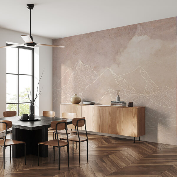 Fototapet Fototapet Desen de munți și nori (SKU: u98839)