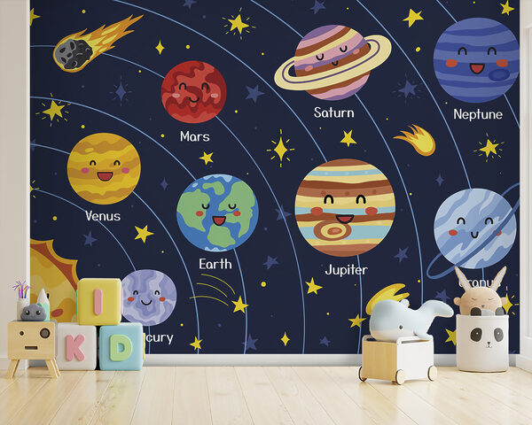 Desen animat al unei planete Fototapet Desen animat al unei planete
