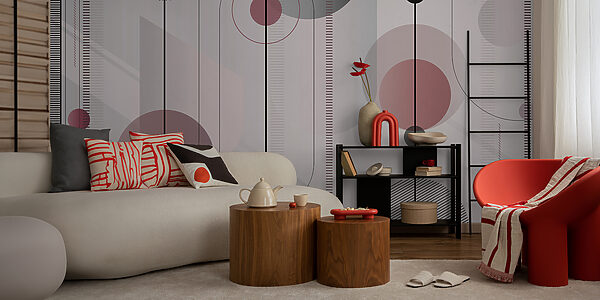 Fototapet Fototapet Design abstract cu cercuri și linii (SKU: u95379v2)