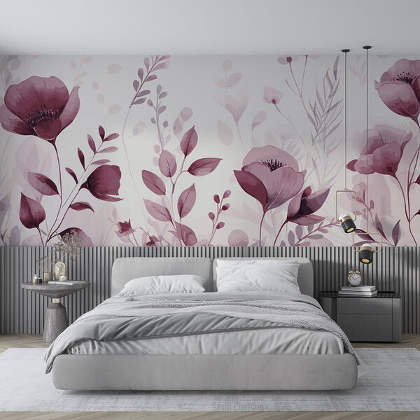 Flori delicate cu tonuri roz blând Fototapet Flori delicate cu tonuri roz blând
