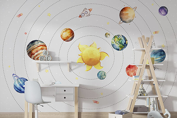 Acuarelă a unei planete Fototapet Acuarelă a unei planete