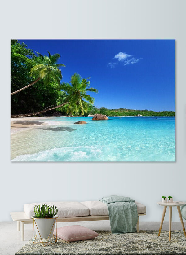 Plajă paradisiacă cu ape turcoaz Tablouri Plajă paradisiacă cu ape turcoaz