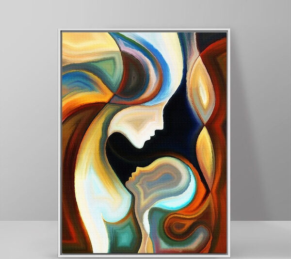 Profiluri abstracte în culori vibrante Tablouri Profiluri abstracte în culori vibrante