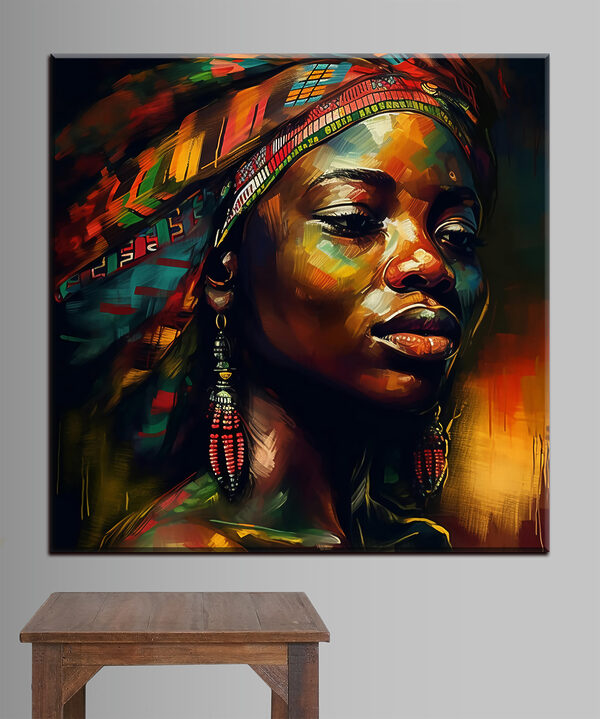 Portret vibrant cu modele colorate Tablouri Portret vibrant cu modele colorate