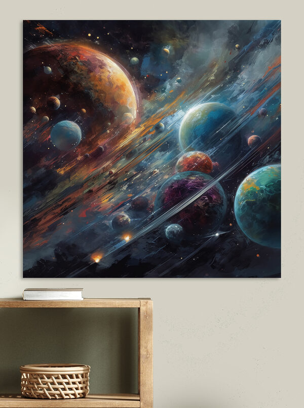 Planete vibrante în dans cosmic Tablouri Planete vibrante în dans cosmic