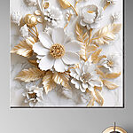 Tablouri Relief floral ornamentat cu tonuri elegante.
