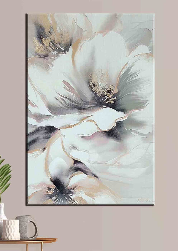 Abstracție florală elegantă în nuanțe delicate Tablouri Abstracție florală elegantă în nuanțe delicate