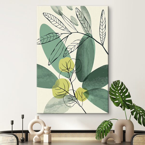 Frunze stilizate cu forme abstracte Tablouri Frunze stilizate cu forme abstracte