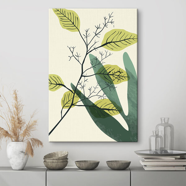 Frunze abstracte cu ramuri delicate Tablouri Frunze abstracte cu ramuri delicate