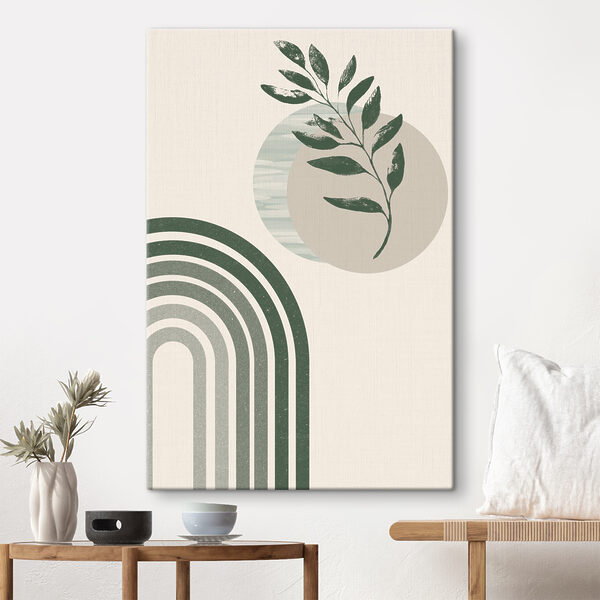 Design abstract cu frunze și arcuri Tablouri Design abstract cu frunze și arcuri