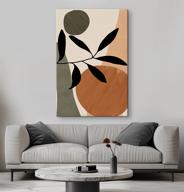 Frunze și forme abstracte, stil minimalist Tablouri Frunze și forme abstracte, stil minimalist