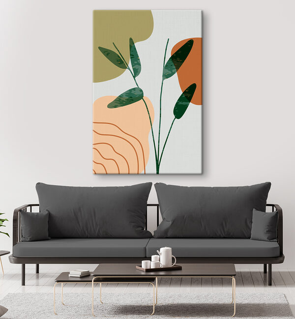 Tablouri Plantă abstractă cu tonuri pământii