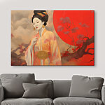 Tablouri Femeie în kimono