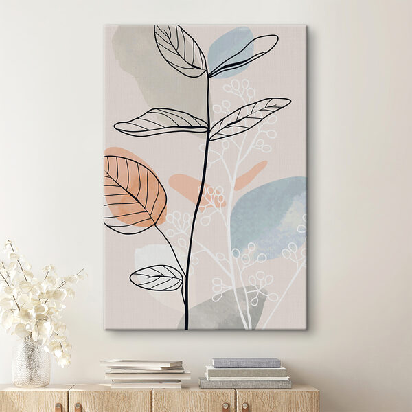 Artă botanică abstractă cu culori moi Tablouri Artă botanică abstractă cu culori moi