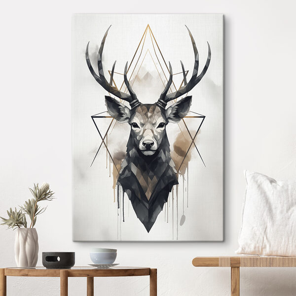 Cerb geometric și design liniar Tablouri Cerb geometric și design liniar