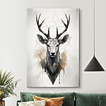 Tablouri Low poly cerb cu coarne