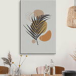 Tablouri Design abstract cu frunze și forme.